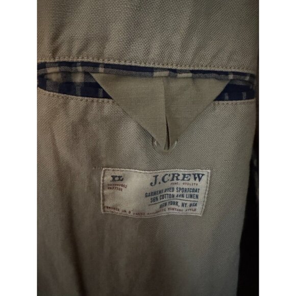 J Crew 3 Button Garment Dyed Men's Khaki Sportcoat‎ Size XL - Picture 5 of 5